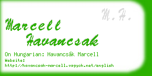 marcell havancsak business card