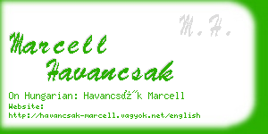 marcell havancsak business card